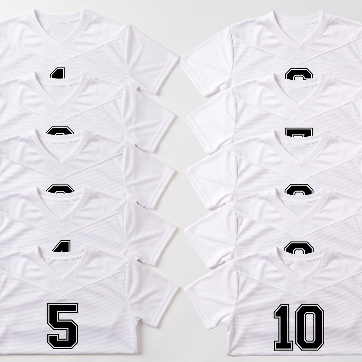 Flag Football Jersey 10-Pack | Numbered Team Set