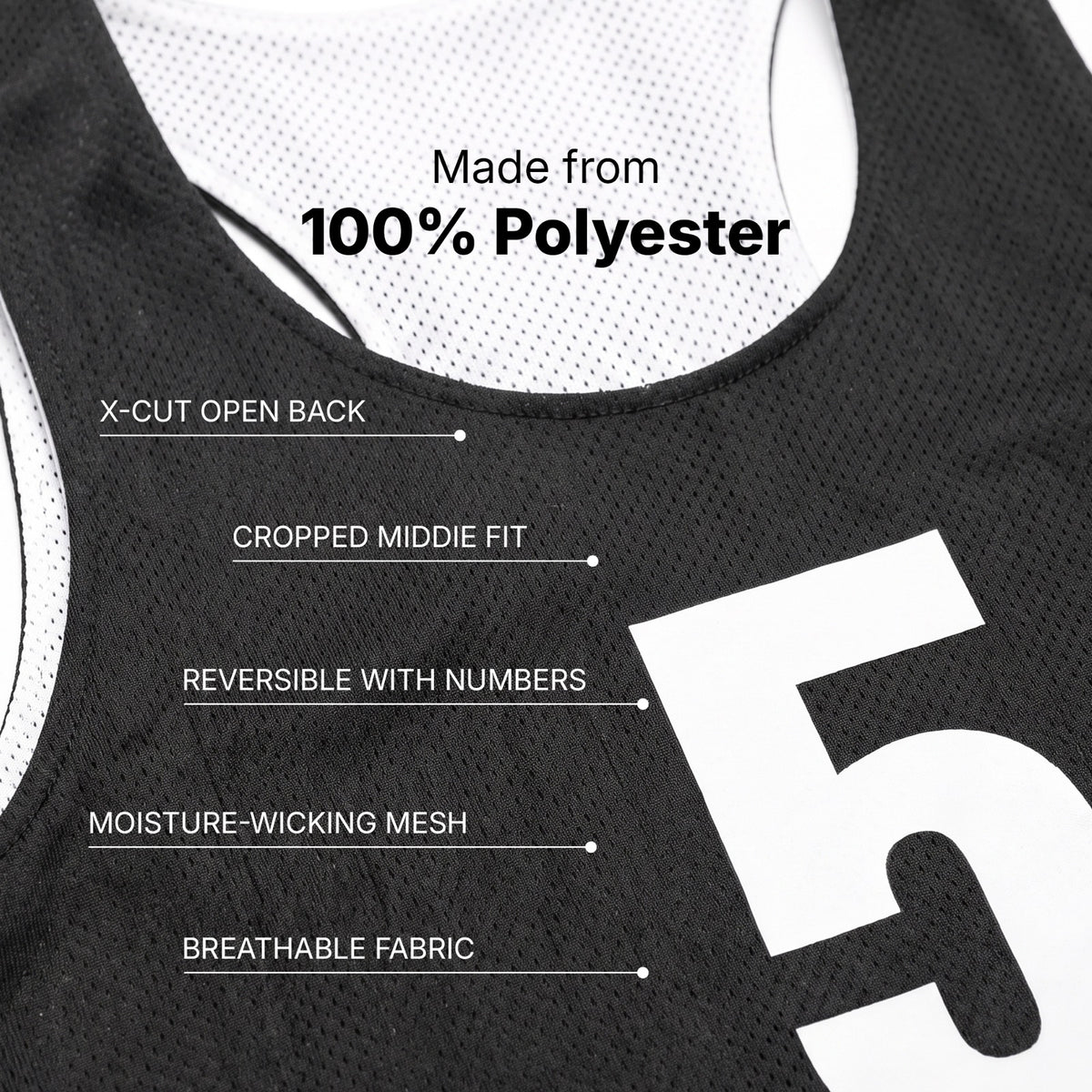 Women's Reversible Crop Jersey | Basketball & Volleyball